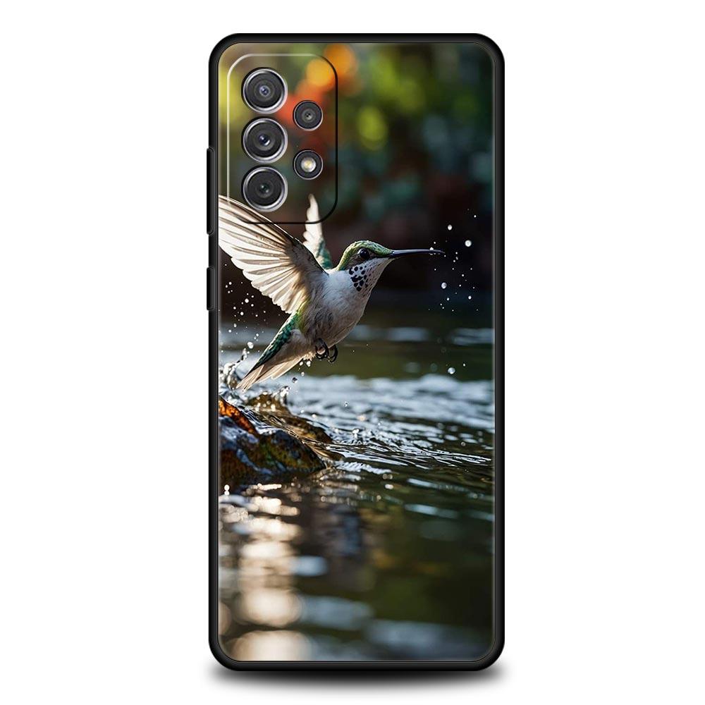 Чехол для телефона с колибри для Samsung Galaxy A15 A13 A51 A71 A41 A31 A21S A03S A05 A35 A32 A55 A23 A25 A33 A53 A73 5G