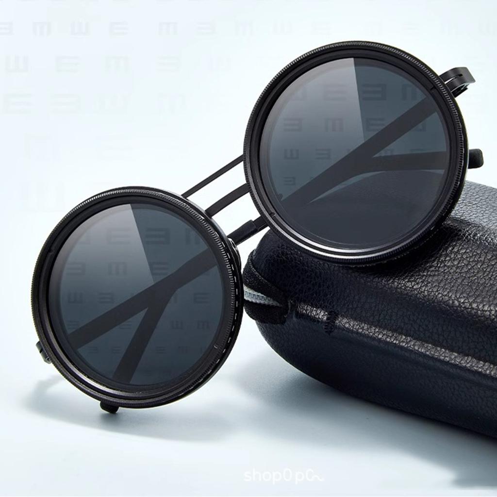 Handmade ND9 Rotating Adjustable Brightness Dimming Sunglasses Dual Polarized Anti-glare Fishing Glasses Sunglasses