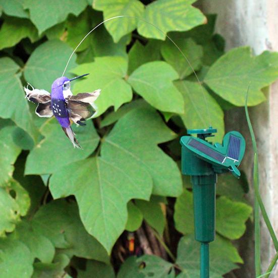 Fluttering Solar Hummingbirds Realistic Appearance Easy To Install Flying Dancing Hummingbirds Garden Stake Patio Decoration