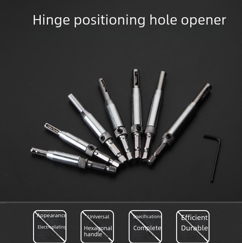 High-Speed Steel Hex Hinge Drill Bit Set for Woodworking