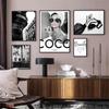 Fashion Perfume Women Super Car Poster Luxury Black White Paris Decorative Paintings Canvas Wall Art Pictures Living Room Decor