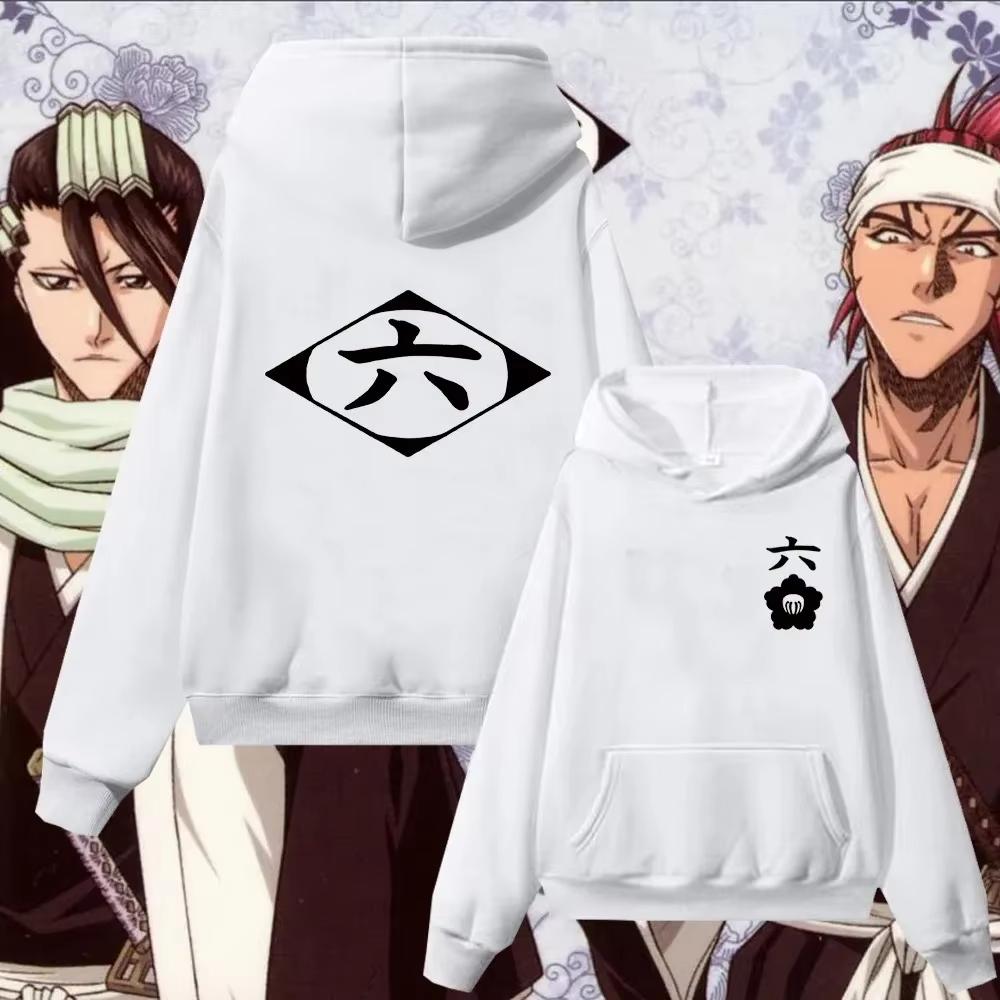 Худи с принтом Bleach Косплей Хлопковый Пуловер Свитшот Мужская Женская Уличная Одежда Оверсайз Унисекс Дышащий  товар Дышащий