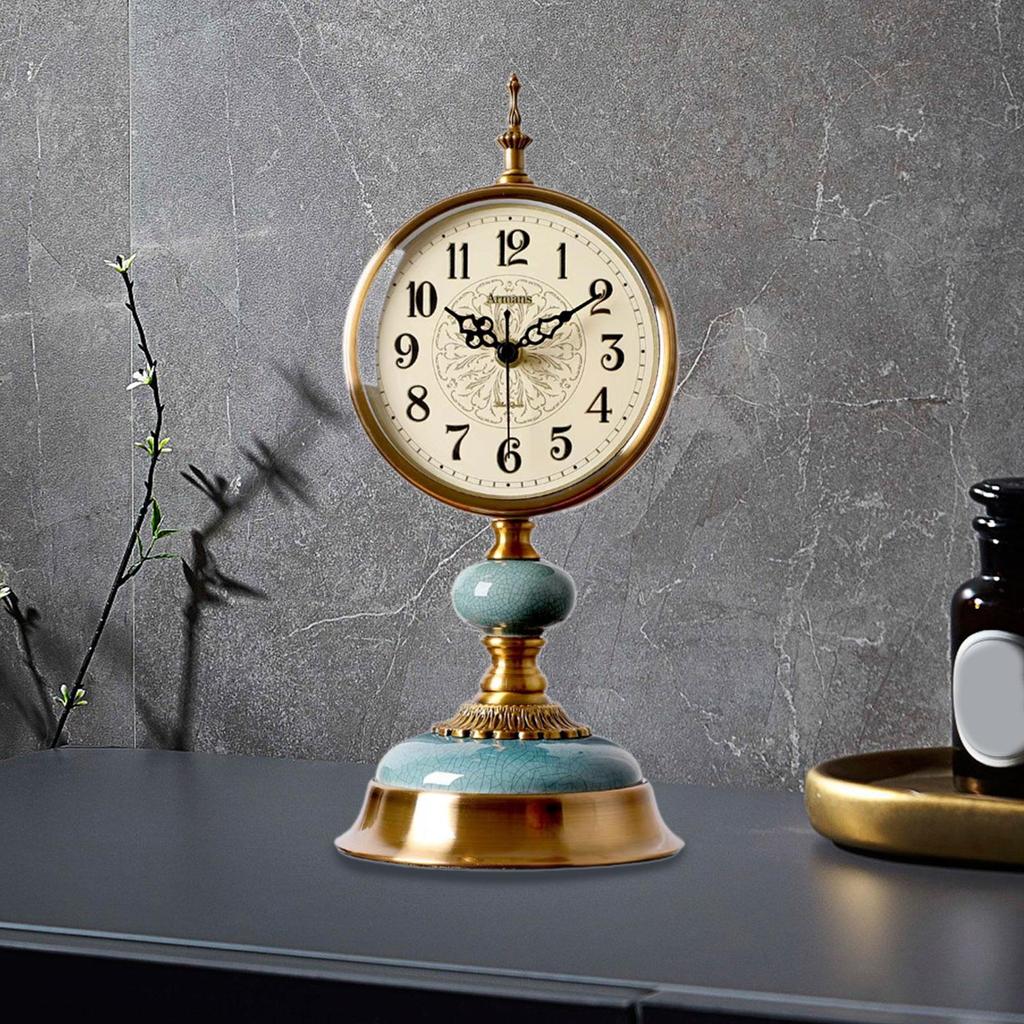 Ретро настольные часы Декоративное искусство Ремесла Бесшумные практичные настольные часы Домашний декор для столовой Ресторана Общежития Кафе