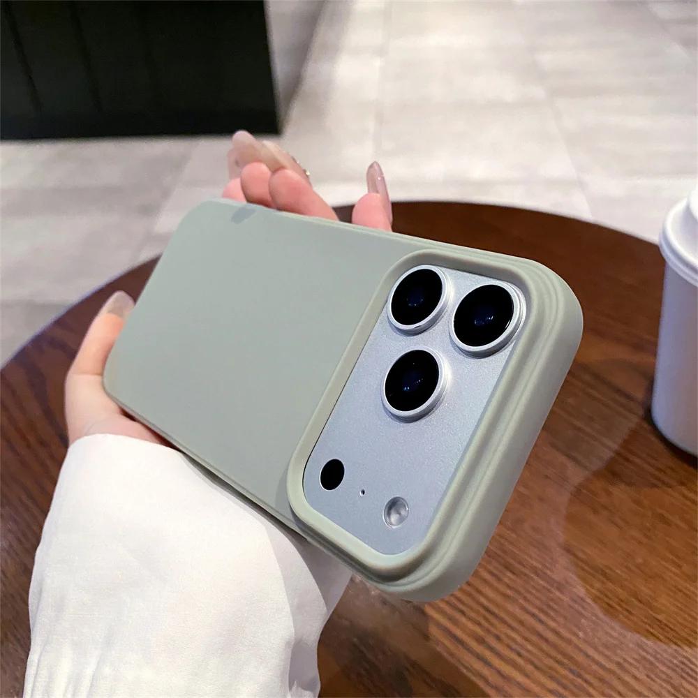 Офисный матовый однотонный чехол для телефона Apple iPhone 17 Air 16 Plus 15 14 13 12 Pro Max Силиконовый мягкий защитный задний чехол
