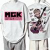 Machine Gun Kelly 2026 Графическая футболка в винтажном стиле Одежда Новая Унисекс Футболка рок-группы Хип-хоп Оверсайз С принтом Хлопок С круглым вырезом
