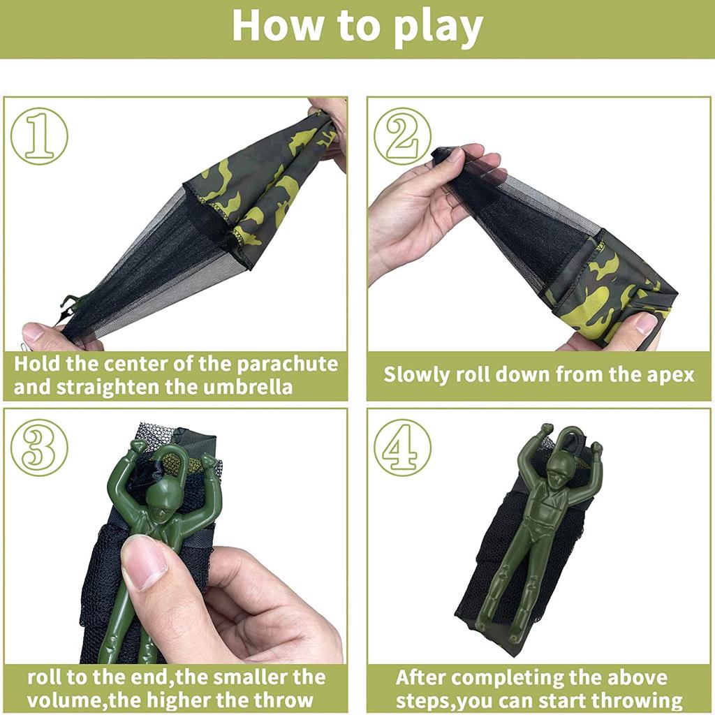 5pcs/lot Parachute Toy No Tangle Throw Parachute Men Outdoor Sport Toy Children Paratrooper Toy Hand Throw Parachute Army Man