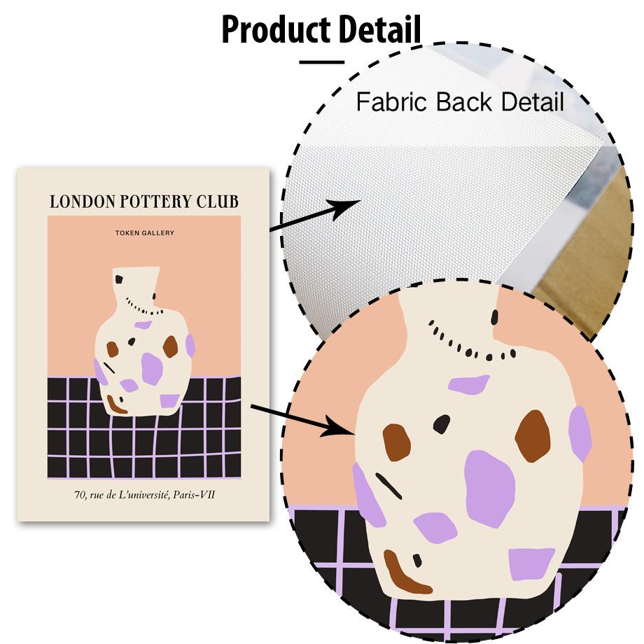 Абстрактный Городской Керамический Рынок Ваза Цветок Лист Настенное Искусство Холст Живопись Винтажные Постеры Принты Картина Для Гостиной Домашний Декор