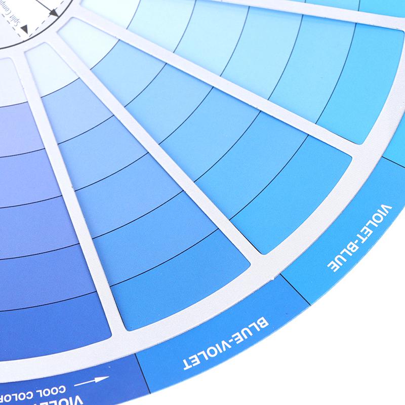 Колесо для смешивания цветов на бумажной карте Круглый центральный круг вращается Татуировка Ноготь