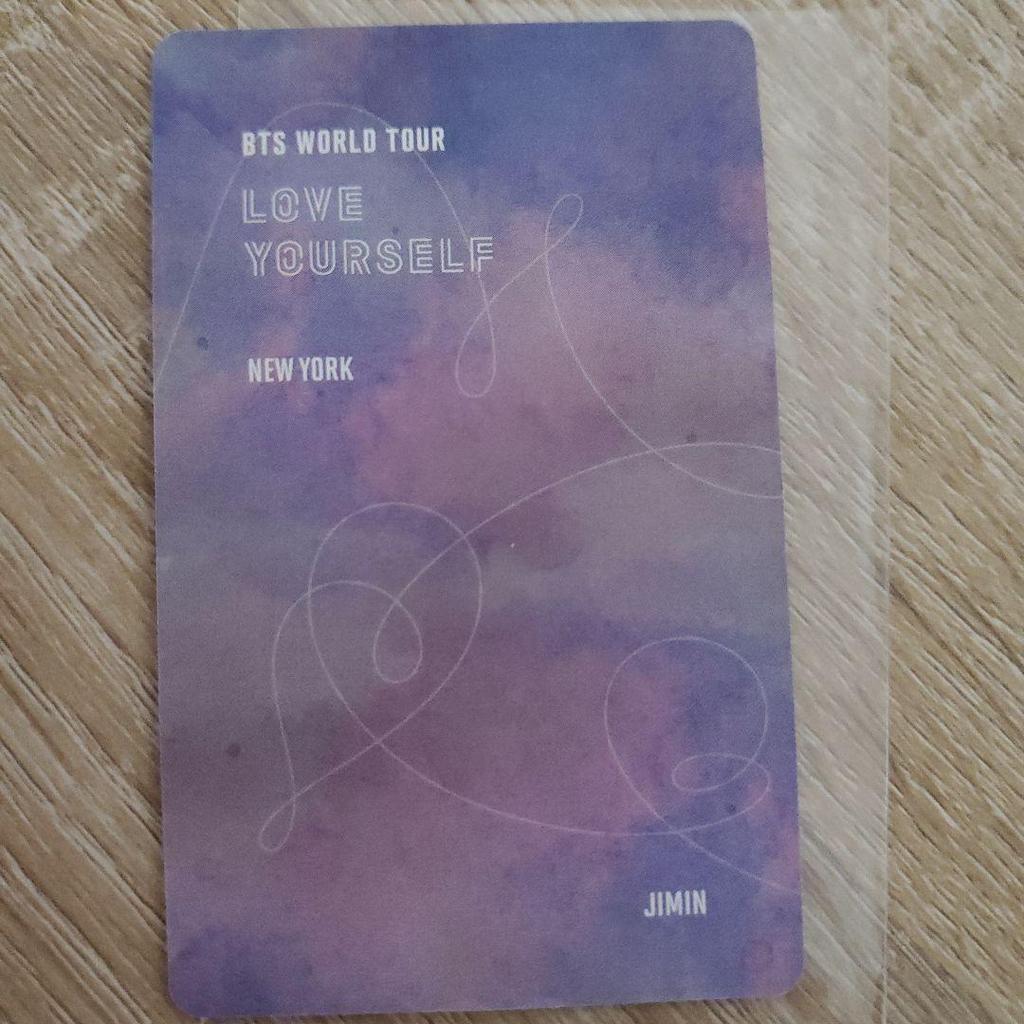 [ИСПОЛЬЗОВАН] Коллекционная карточка Jimin Love yourself NY New York
