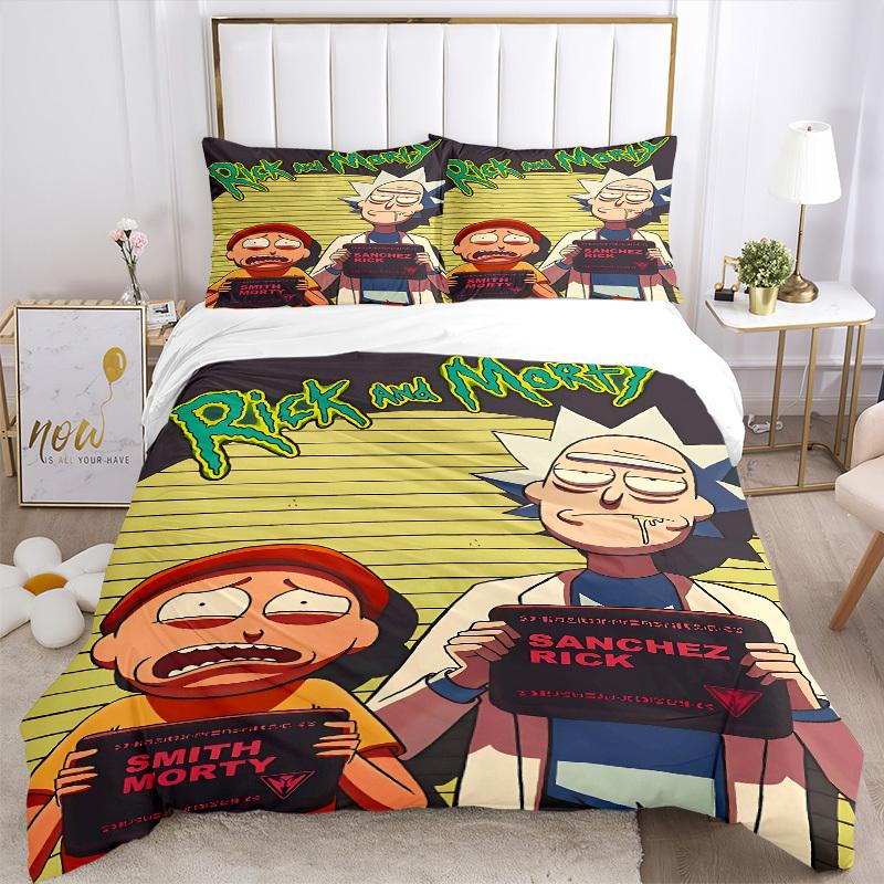 3pcs Sanchez Rick Duvet Cover Set, 1 Duvet Cover + 2 Pillowcases (No Insert), High-Definition Print for All Seasons,Durable yy251103050