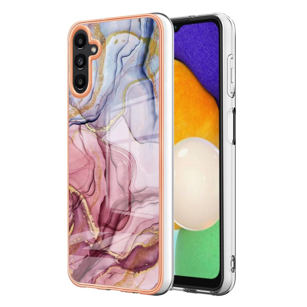 Для Samsung Galaxy A56 5G Чехол из ТПУ Мраморный узор 2,0 мм Гальваническое покрытие Задняя крышка телефона