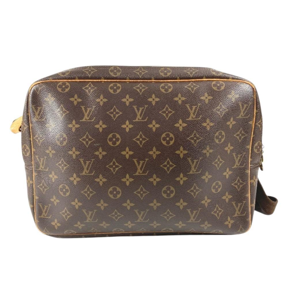 Louis Vuitton M45252 Monogram Reporter GM Crossbody Pochette Shoulder Bag Brown
