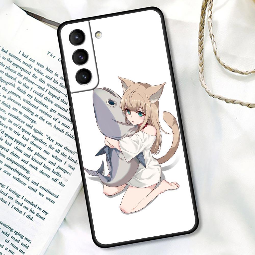 Чехол для косплея с котом для Samsung Galaxy S21 S22 S20 Ultra FE Plus S7 S8 S9 S10 Plus, чехлы Funda Lovely Cute Kawaiii Girl Anime