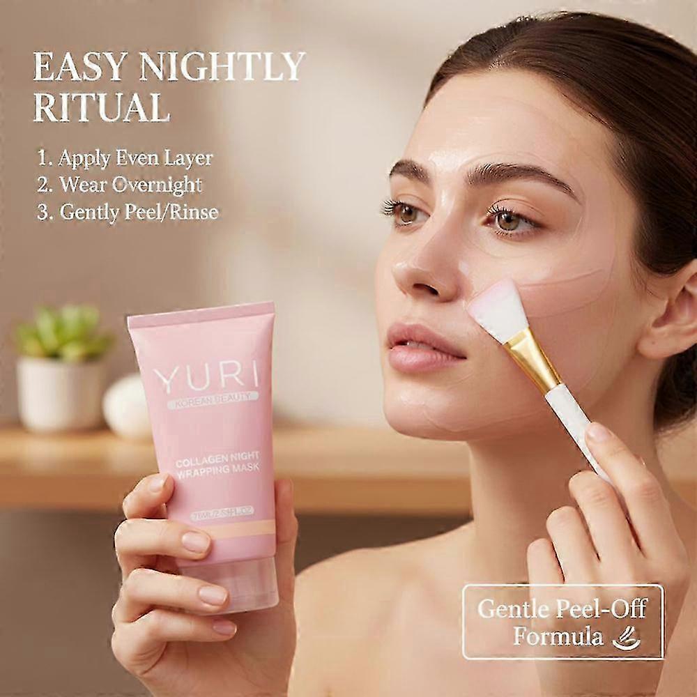 Collagen Overnight Wrapping Peel Off Facial Mask Reduces Sagging Dullness Collagen Night Wrapping Mask For Glowing Skin-zdd1