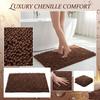 Ванный коврик из микрофибры Шеннил 40x60см Впитывающий Нескользящий Коврик для ванной Придверный коврик Мягкая текстура Микрофибровый коврик для пола