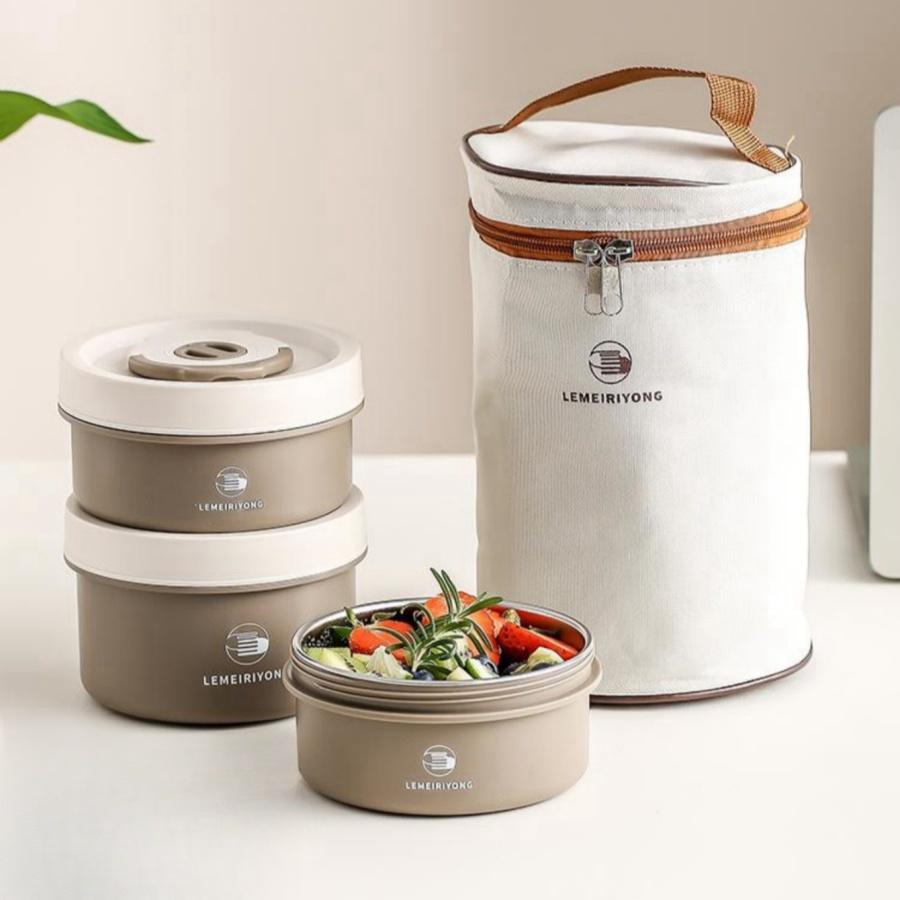 Ланч-бокс из нержавеющей стали 304, ланч-бокс, термоизолированный ланч-бокс, многослойный ланч-бокс можно разогревать в микроволновой печи
