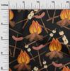 oneOone Cotton Flex Black Fabric Campfire Sewing Fabric By The Yard Printed Diy Clothing Sewing Supplies 40 Inch