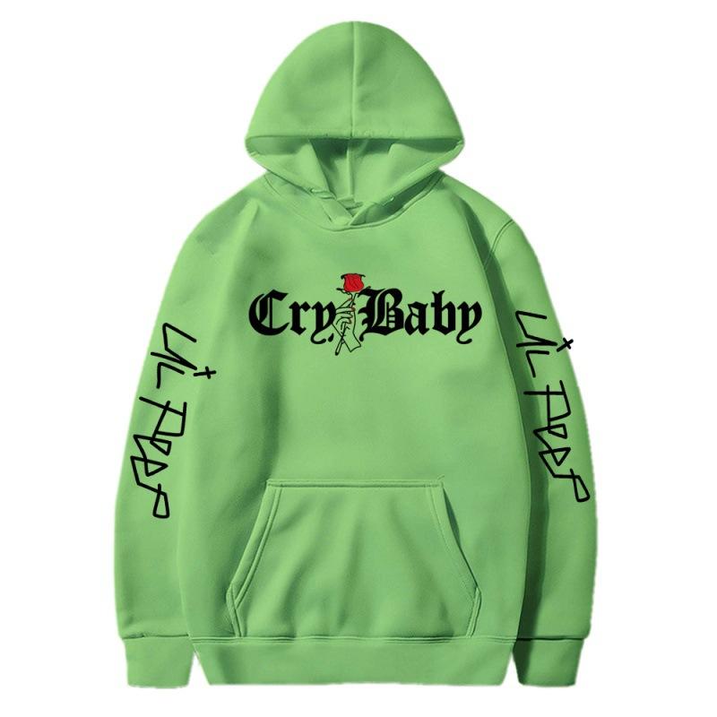 Мужские толстовки 2021 Lil.Peep Rose Cry Baby Hoodie