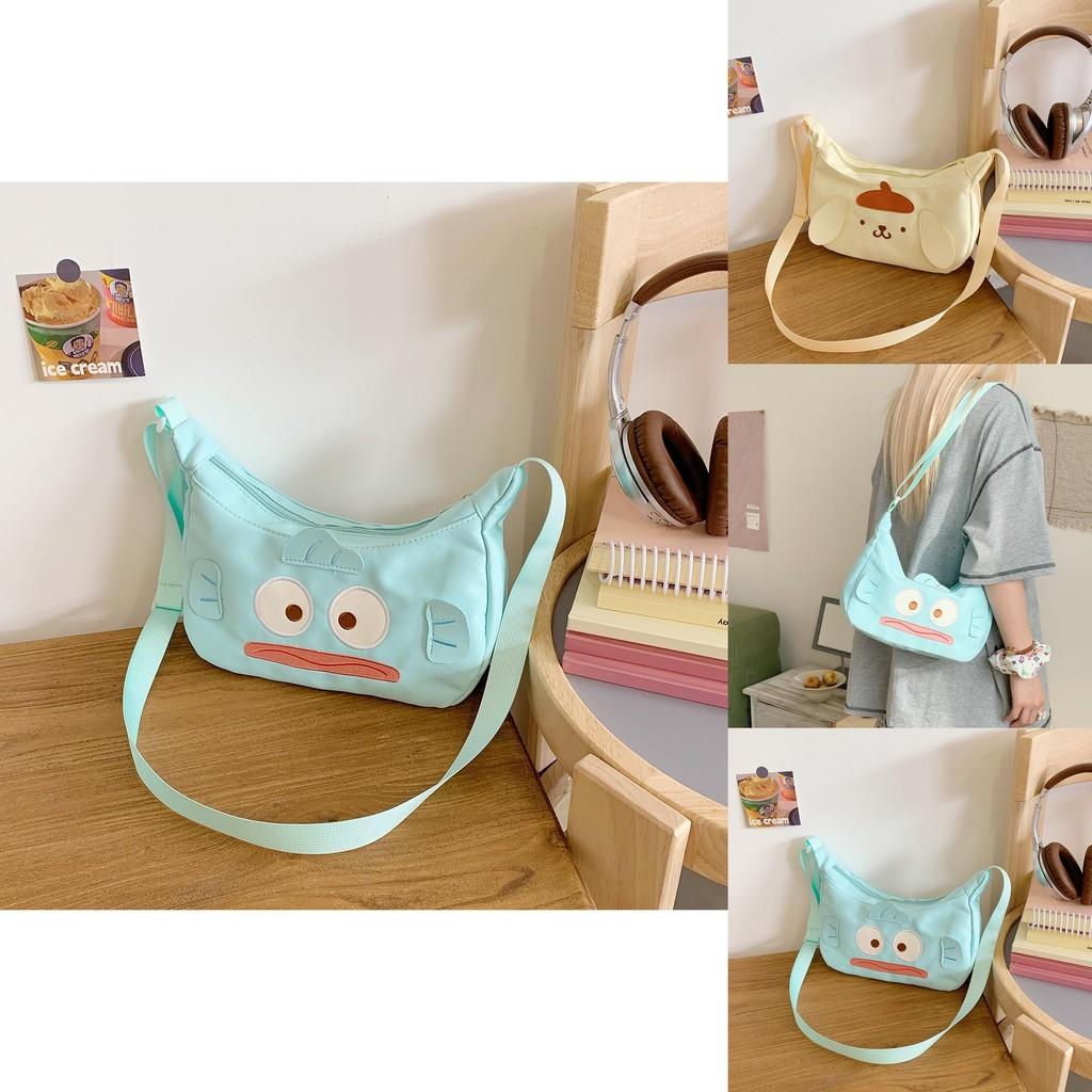 Hello Kitty Cute Cartoon Nylon Crossbody Bag With Printed Design For School And Outings