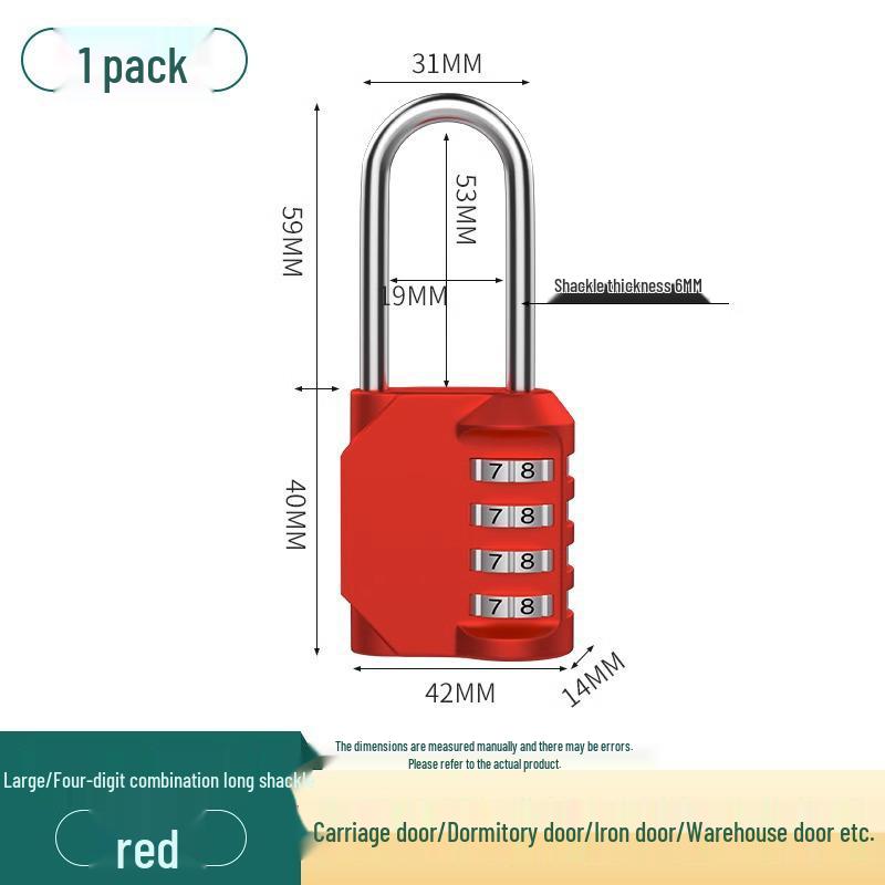 Universal Solid Brass Waterproof Combination Padlock for Home, Cabinet, or Suitcase