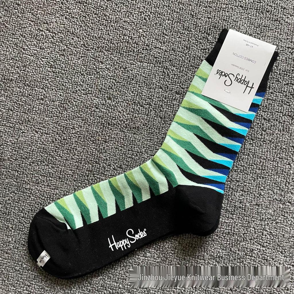 Hippy Happy Мужские Универсальные Хлопковые Носки до Середины Икры Модные