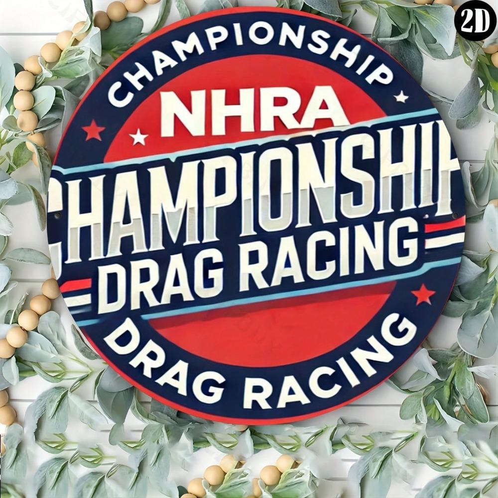 Винтажная металлическая жестяная табличка NHRA Championship 8x8 дюймов, настенный декор для бара, гаража, мужской берлоги