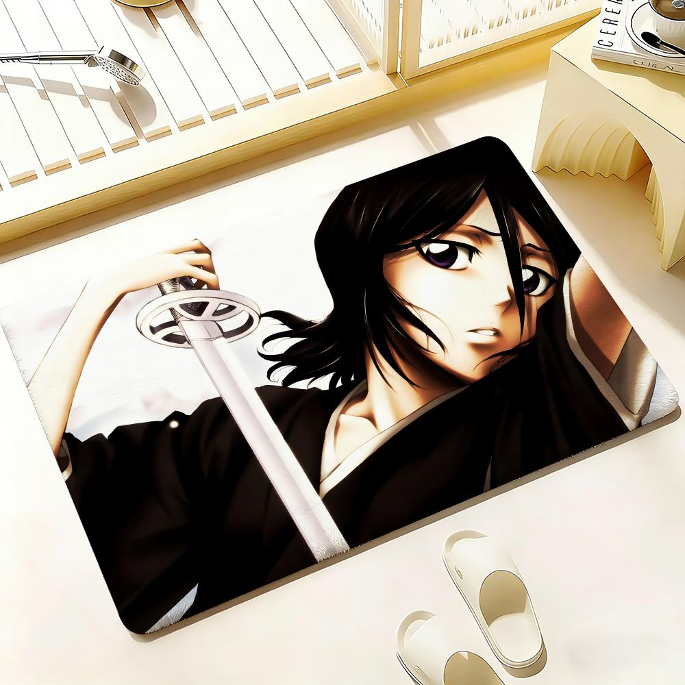 Hot Anime B-Bleach Floor Mat Bedroom Living Room Flannel Door Mat Non-Slip Home Decor