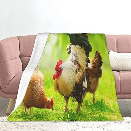 Galaxy Chicken Blanket Flannel Blanket Super Soft Warm Blanket for Living Room Bed Sofa Couch Decoration Lightweight King Twin