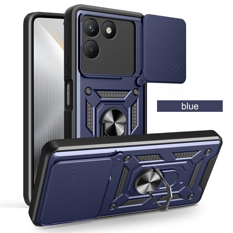Противоударный бронированный чехол для Tecno Pova 7 4G с кольцом-подставкой и магнитным держателем для автомобиля для Tecno Pova 7 Pro Pova7 Ultra 5G с защитой объектива