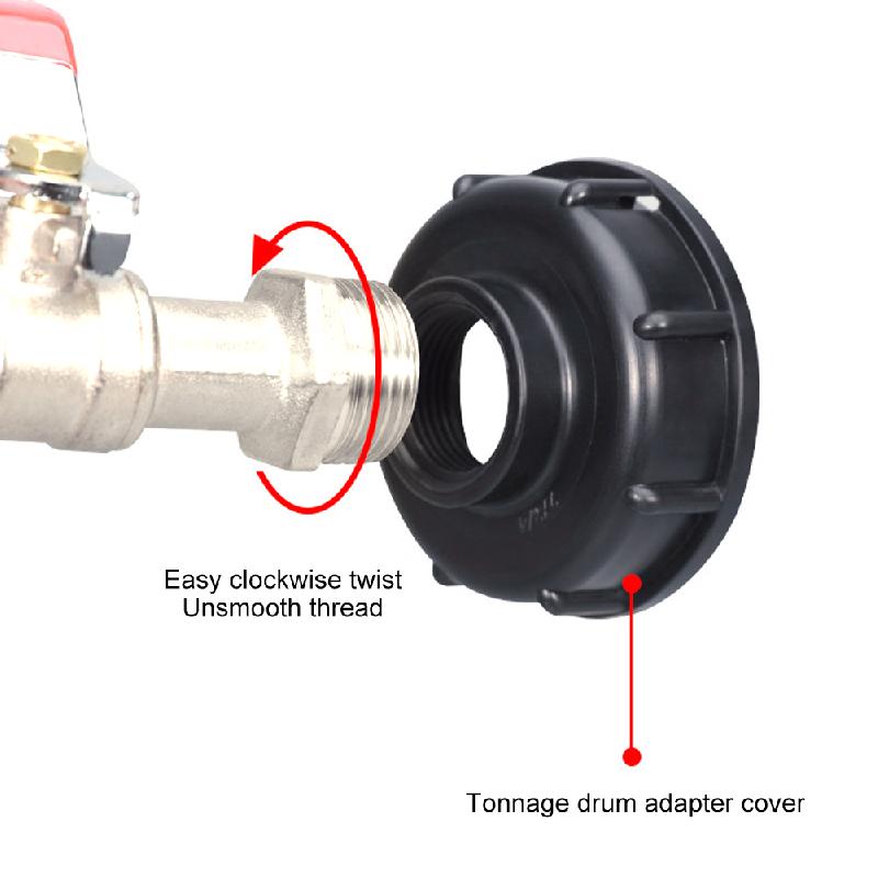 Адаптер для крана бака IBC UYANGG S60X6 с крупной резьбой для садового крана с быстрым соединением, клапан для бака из сплава, 1000 литров, клапан для аксессуаров для бака IBC