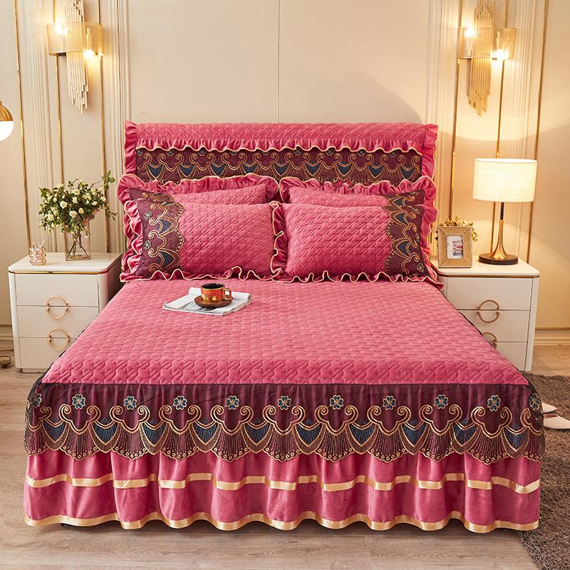 Роскошное кружевное оранжевое зимнее покрывало, толстое домашнее покрывало в стиле юбки, простыни с вышивкой, хлопковые покрывала в европейском стиле