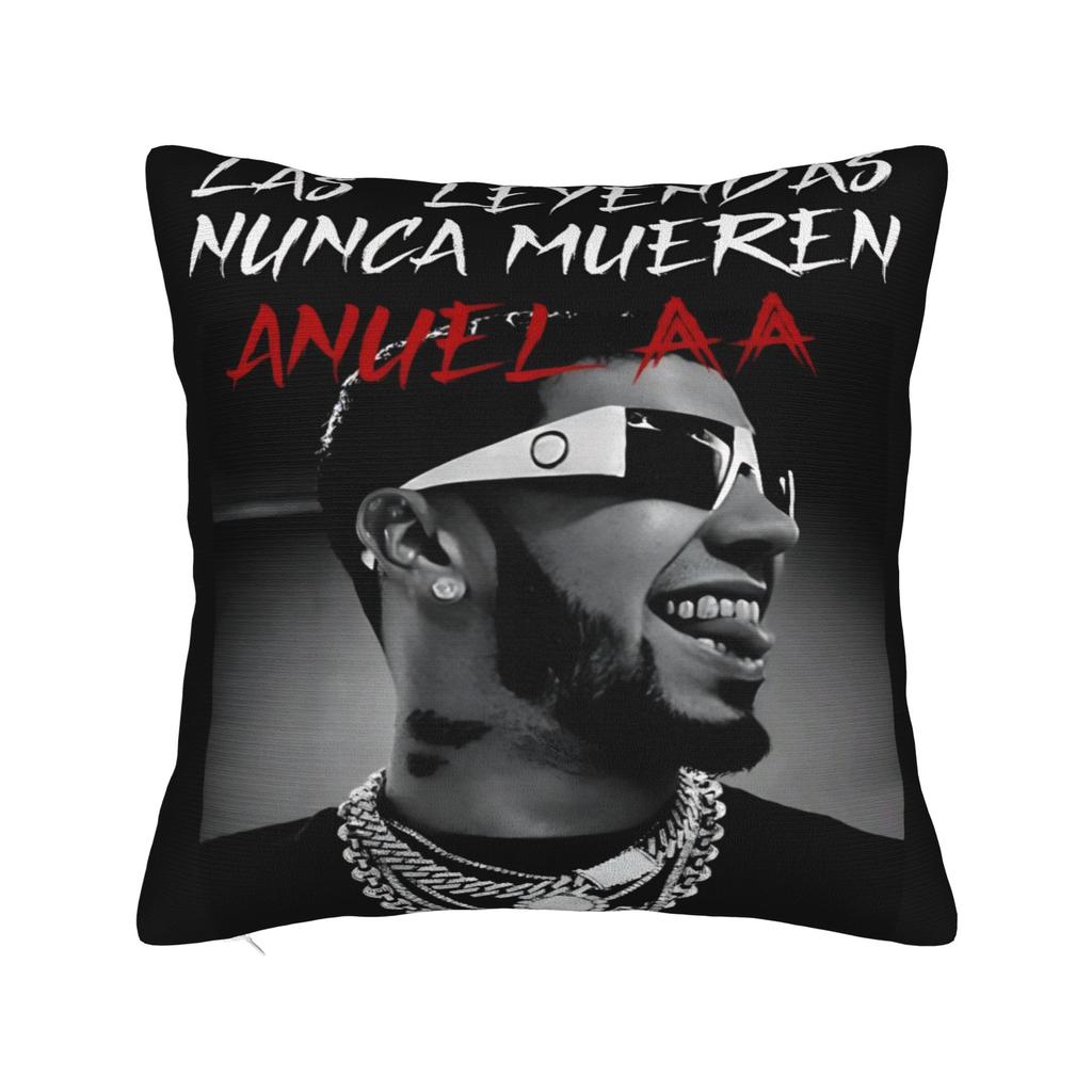 Anuel AA Rapper Singer Pillow Covers Merchandise Soft Cushion Cover Decoration Pillow Case Cover Sofa Multi Size