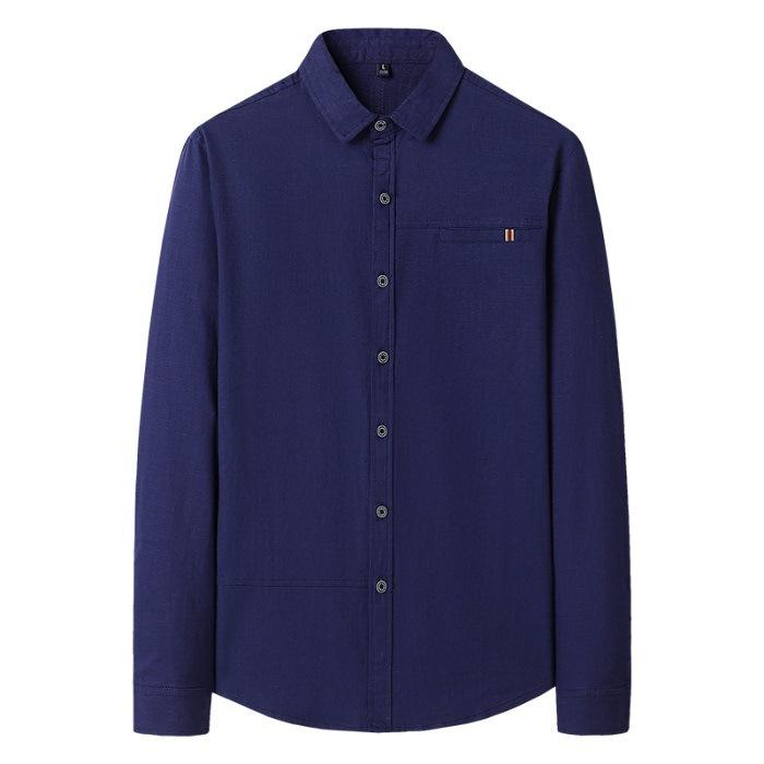 Мужская рубашка с длинным рукавом Весенняя Приталенная Тонкая Рубашка Дюймов Профессиональная Повседневная Не требующая глажки Не мнущаяся Рубашка Мужская