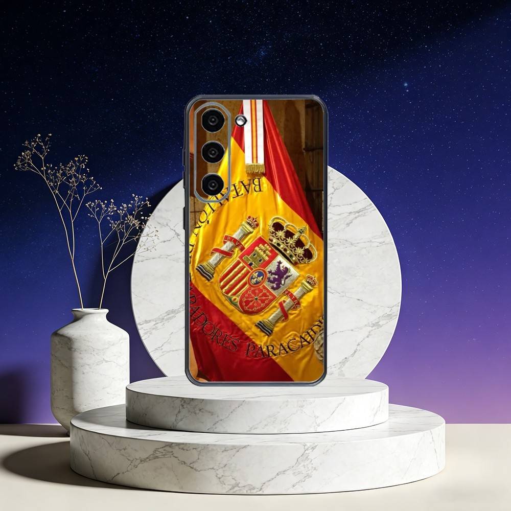 Spanish National Flag Phone Case For Samsung Galaxy A73,A72,A71,A70,A53,A52,A51,Others Soft Black Cover