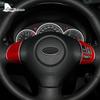 Real Soft Carbon Fiber Sticker For Subaru Impreza 2009 2010 2011 Car Steering Wheel Key Button Interior Trim Accessories