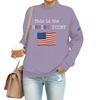Women's Casual Fashion Round Neck Long Sleeve  Printed Sweatshirt