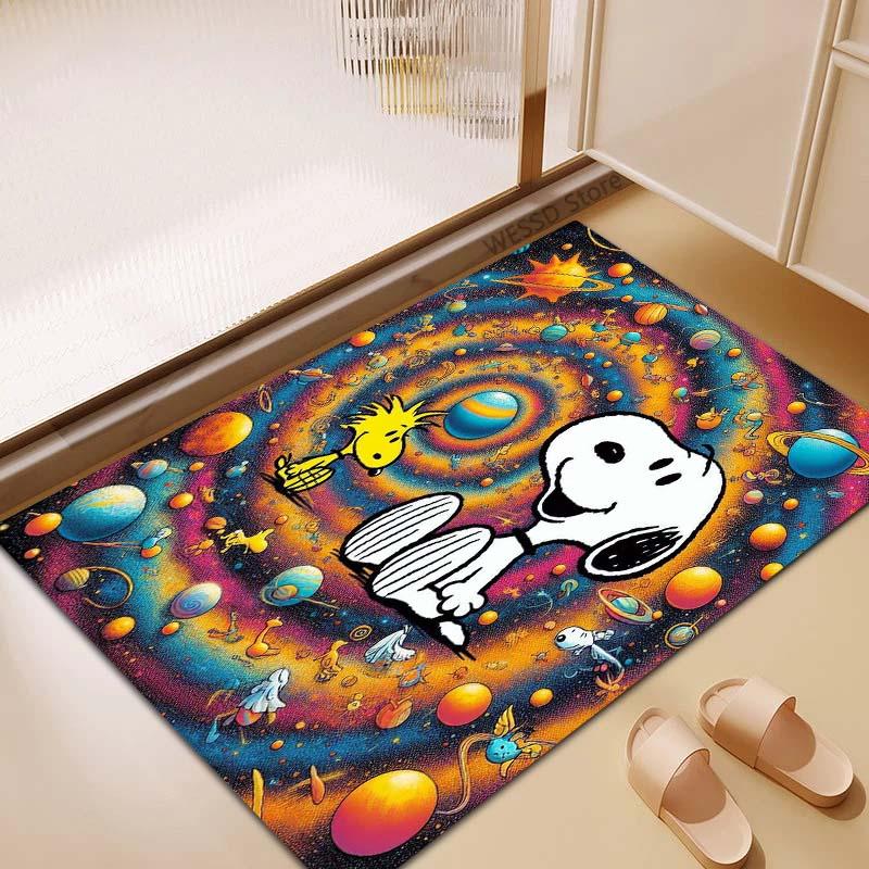 3D Snoopy anti-slip rug, suitable for living rooms, bedrooms, game rooms, sofas, home décor, doormats