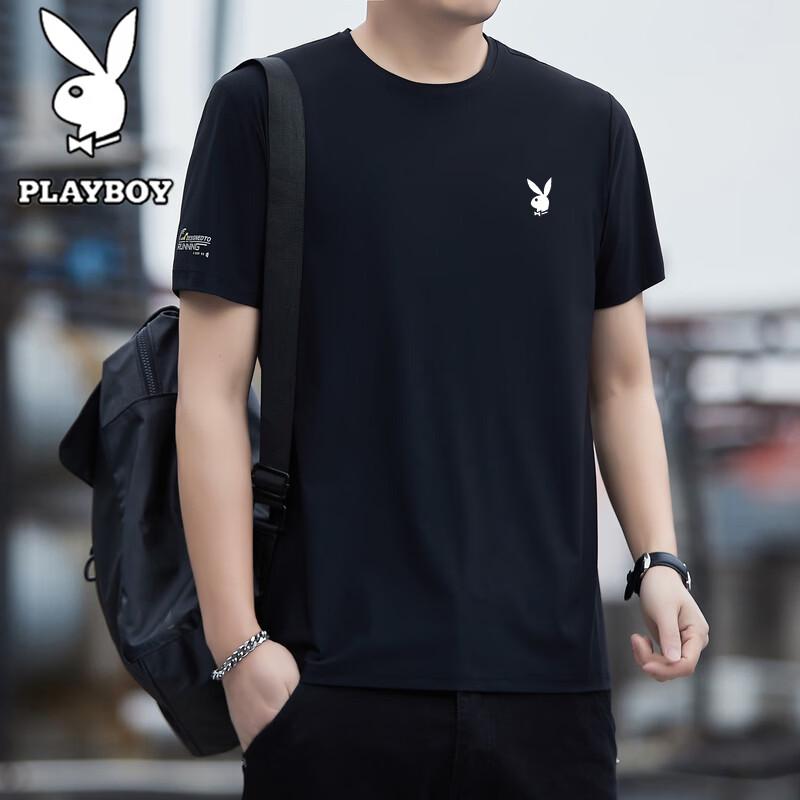 PLAYBOY Мужская футболка из ледяного шелка с быстрым высыханием