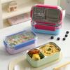 304 Stainless Steel Divided Lunch Box with Fork Spoon Food Container New Bento Box  For Meal Prep