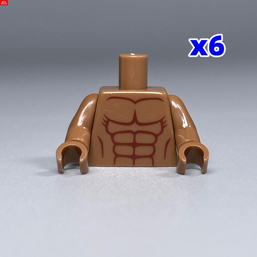 MOC Кубики темная кожа 4см Фигурка мускулистый пиво Мужчина туловище живот Частицы Собранные Строительные Блоки Детские Игрушки