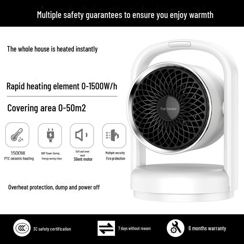 Премиальный нагреватель PTC: Компактный настольный электрический обогреватель для дома, соответствующий нормам США