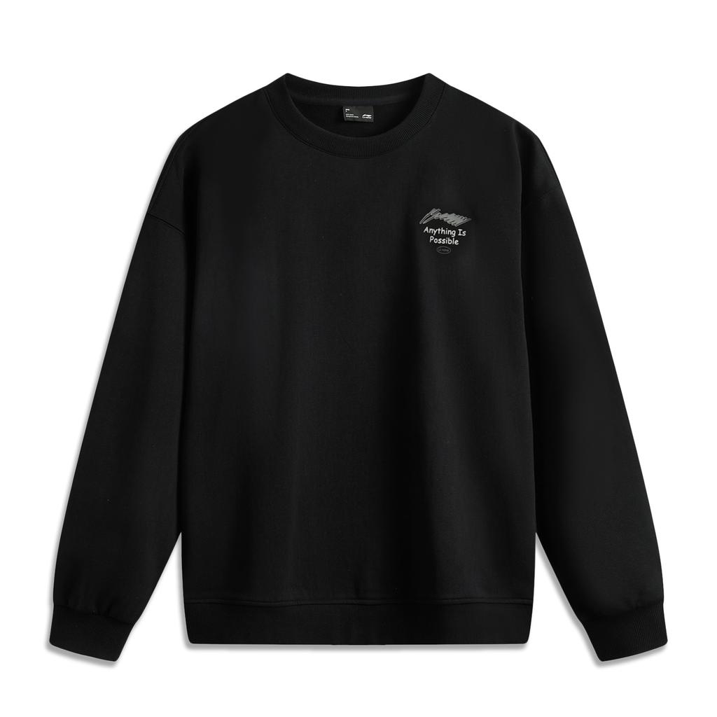 Li Ning Sports Fashion Collection Sweatshirt Unisex Black AWDUF05-1