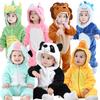 Baby Rompers Winter Kigurumi Lion Costume For Girls Boys Toddler Animal Jumpsuit Infant Clothes Pyjamas Kids Overalls Ropa Bebes