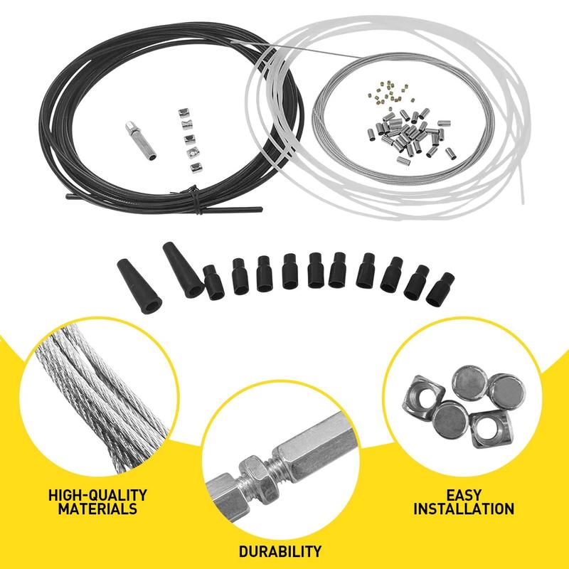 Motorcycle DIY Throttle Cable 5 Metres Kit Nipples Ferrules Motorbike Throttle Cable Motorcycle Brake Shift Cable Parts