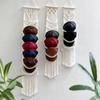 Nordic Style Boho Cotton Hanging Caps Holder Organizer Display Hat Scarf Organizer Rack Tapestry Hat Hanger Wall Storage