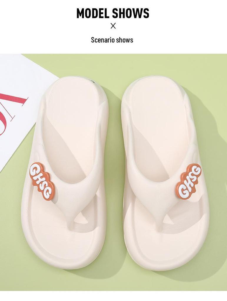 Женские нескользящие шлепанцы 2024: Повседневные пляжные сандалии для прямой трансляции