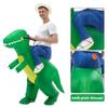 Inflatable Green Dinosaur Rider Costume Suit Costume Dress Party Funny Adult