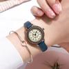 Vintage Leather Women Watches Brown Retro Dial Quartz Ladies Quartz Watch Leather Thin Small Dial