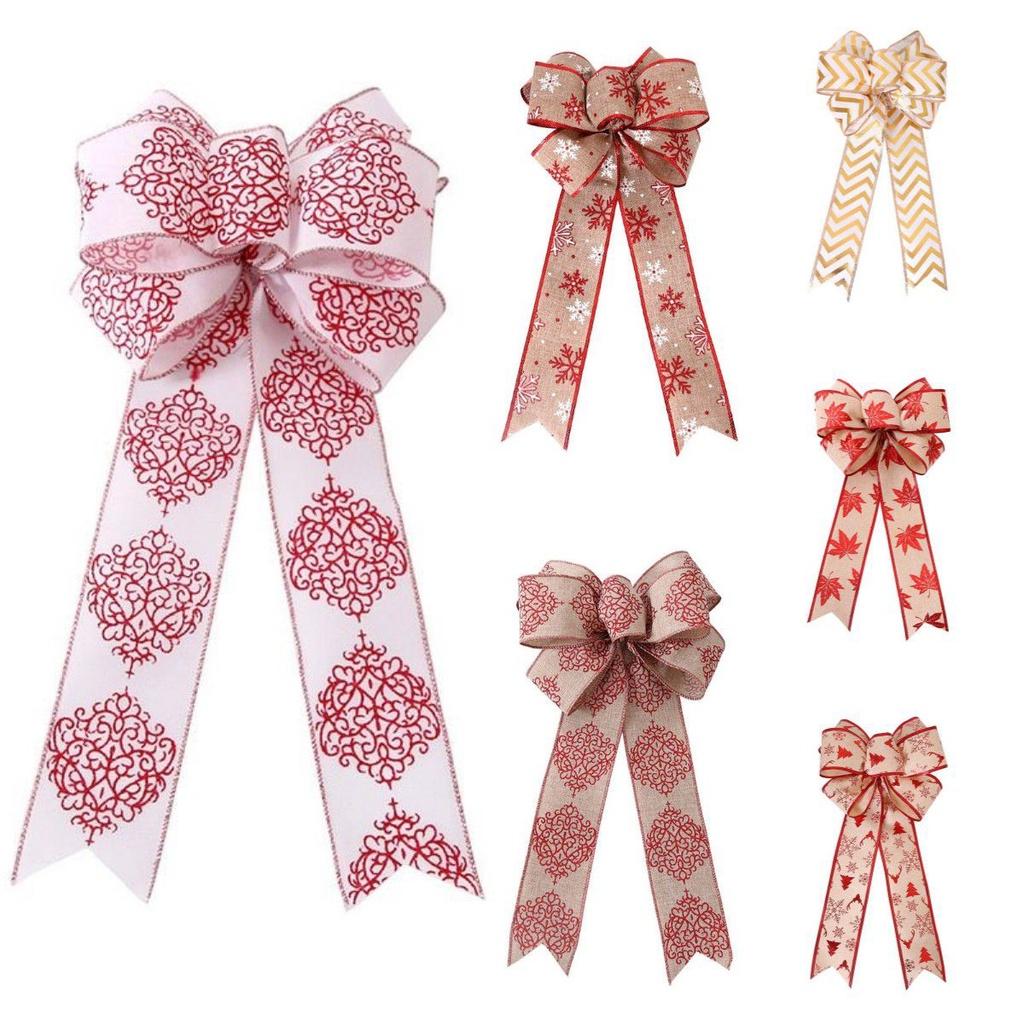 Beautifully Designed Christmas Bow Ornaments For Exquisite Xmas Tree Decorations