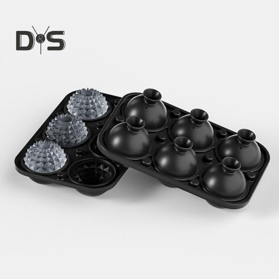 Большая сферическая форма для кубиков льда, медленно тающая, 6 ячеек, устройство для приготовления кубиков льда для коктейлей и виски